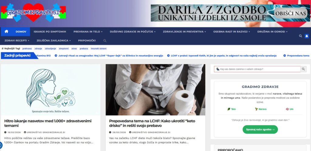 Izdelava spletnega portala gradimzdravje.si