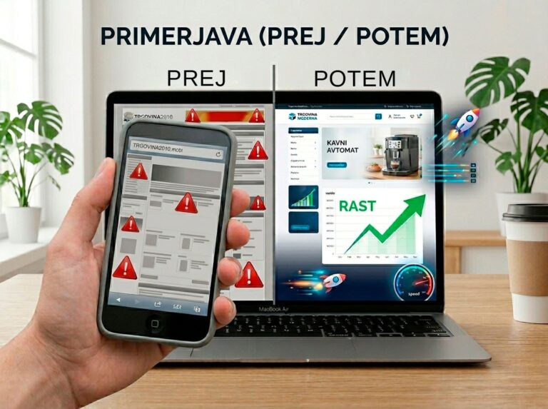 Prenova in redesign zastarele spletne strani za večjo prodajo podjetij DigiTeam Maribor Slovenija