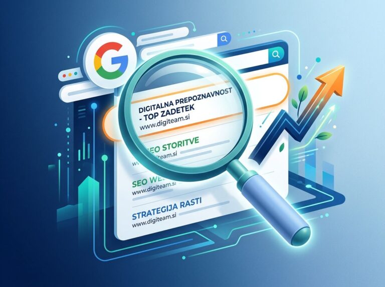 Kaj je SEO optimizacija in pomen organskega obiska na Googlu za podjetja DigiTeam